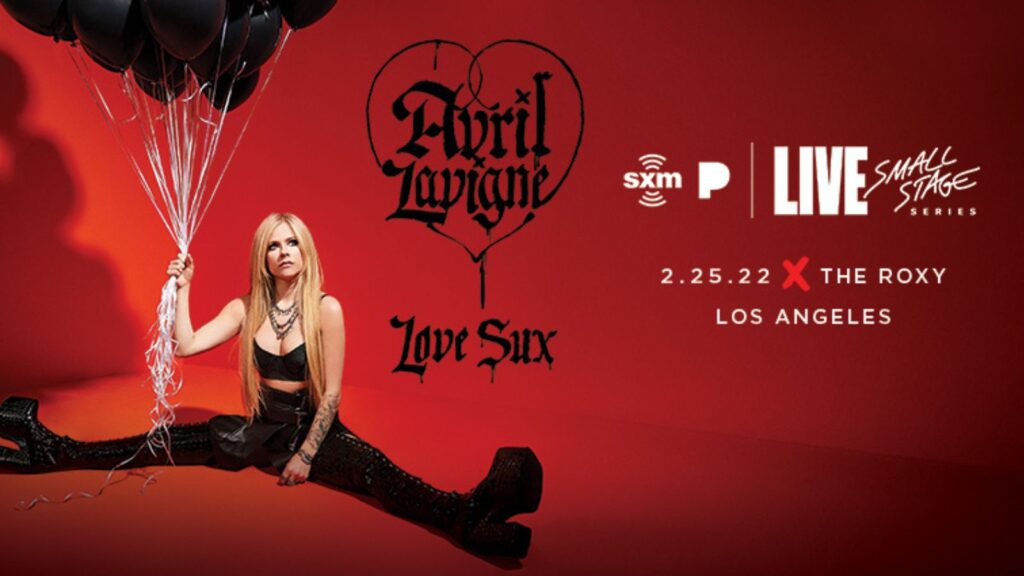 Avril Lavigne SiriusXM Small Stage Series video overlay