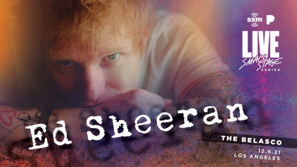 SiriusXM Ed Sheeran video overlay
