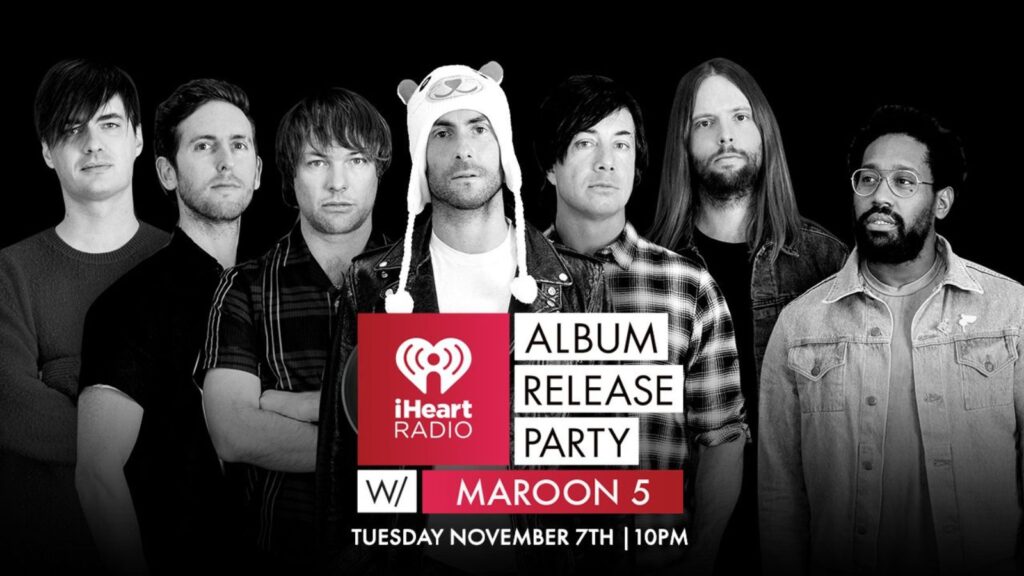 iHeart Album Release - Maroon 5 video overlay