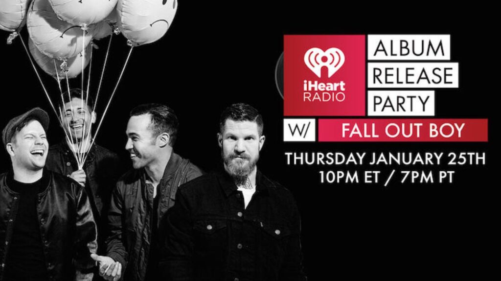 iHeart Album Release Party - Fall Out Boy video overlay